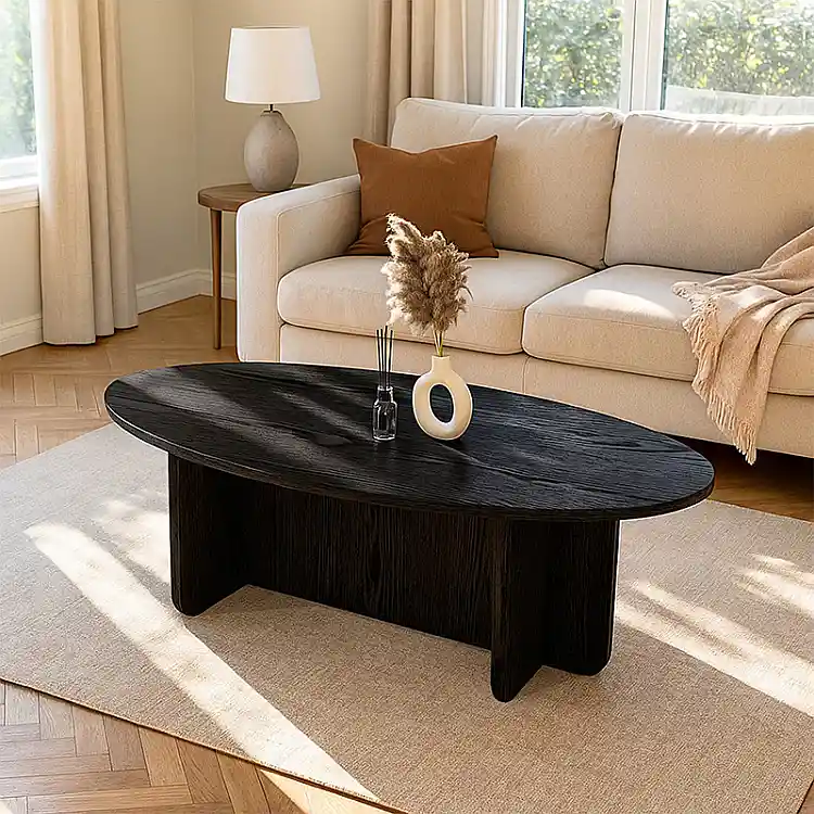 Τραπεζάκι σαλονιού Ravey Megapap χρώμα sencron black 120x60x39,8εκ. | GP042-0372,3
