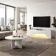 Έπιπλο τηλεόρασης Mara Megapap με LED χρώμα λευκό 150x31,4x40εκ. | GP042-0373,2