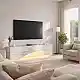 Έπιπλο τηλεόρασης Mara Megapap με LED χρώμα λευκό εφέ μαρμάρου 150x31,4x40εκ. | GP042-0373,4