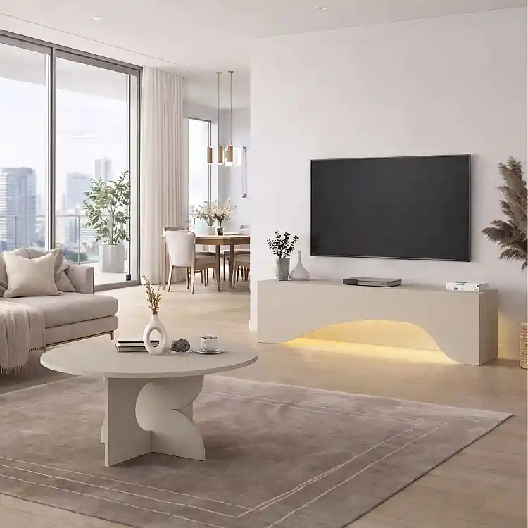 Έπιπλο τηλεόρασης Mara Megapap με LED χρώμα sandstone 150x31,4x40εκ. | GP042-0373,6