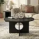 Τραπεζάκι σαλονιού Mara Megapap χρώμα sencron black Ø75x36,8εκ. | GP042-0374,3