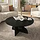 Τραπεζάκι σαλονιού Mara Megapap χρώμα sencron black Ø75x36,8εκ. | GP042-0374,3