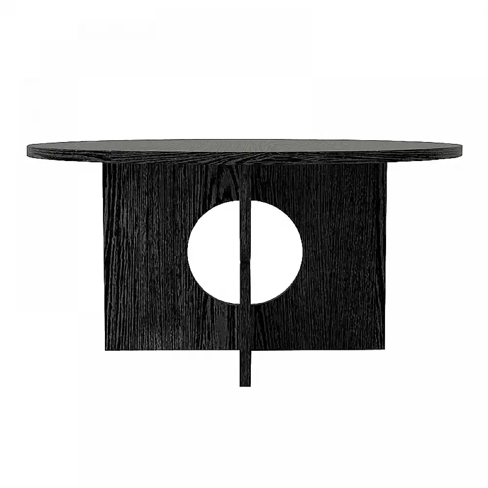 Τραπεζάκι σαλονιού Mara Megapap χρώμα sencron black Ø75x36,8εκ. | GP042-0374,3
