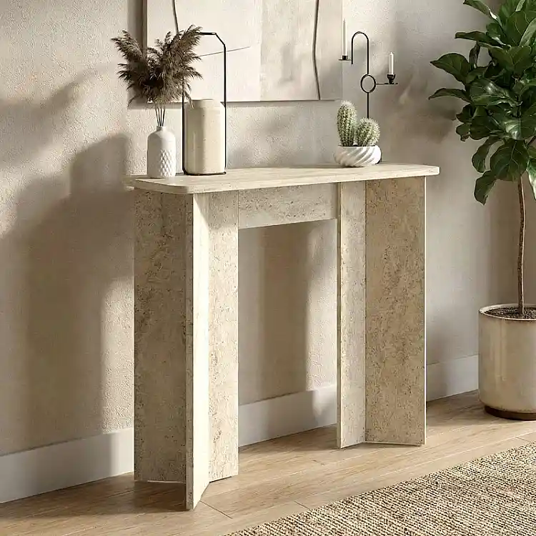 Κονσόλα Mara Megapap χρώμα travertine 90x29,6x91,8εκ. | GP042-0375,1
