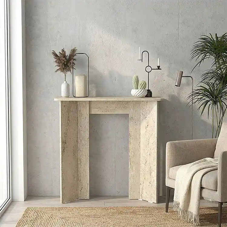 Κονσόλα Mara Megapap χρώμα travertine 90x29,6x91,8εκ. | GP042-0375,1