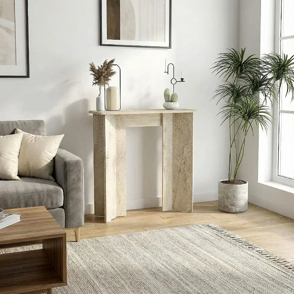 Κονσόλα Mara Megapap χρώμα travertine 90x29,6x91,8εκ. | GP042-0375,1