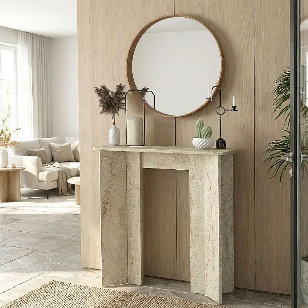 Κονσόλα Mara Megapap χρώμα travertine 90x29,6x91,8εκ. | GP042-0375,1