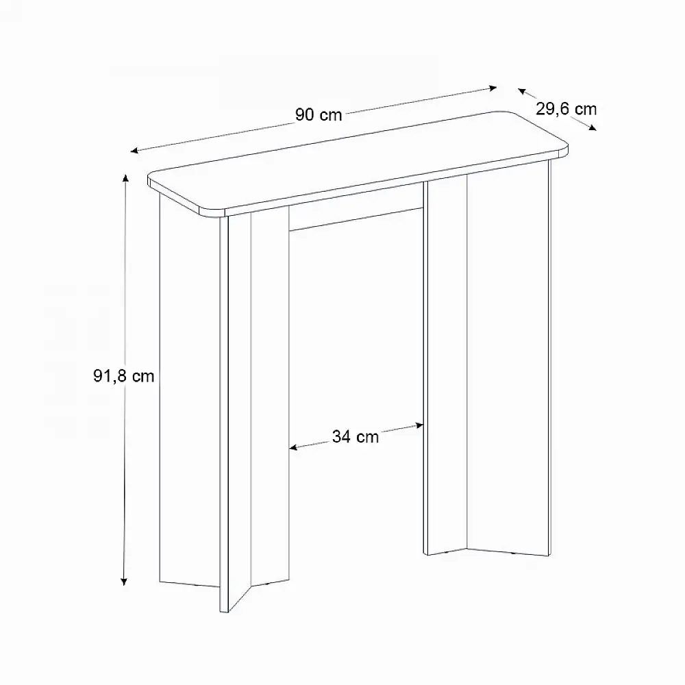 Κονσόλα Mara Megapap χρώμα travertine 90x29,6x91,8εκ. | GP042-0375,1