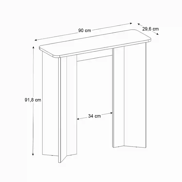 Κονσόλα Mara Megapap χρώμα travertine 90x29,6x91,8εκ. | GP042-0375,1