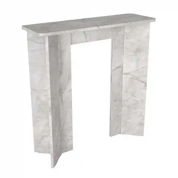 Κονσόλα Mara Megapap χρώμα λευκό εφέ μαρμάρου 90x29,6x91,8εκ. | GP042-0375,2