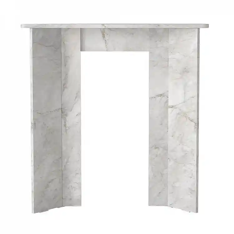 Κονσόλα Mara Megapap χρώμα λευκό εφέ μαρμάρου 90x29,6x91,8εκ. | GP042-0375,2