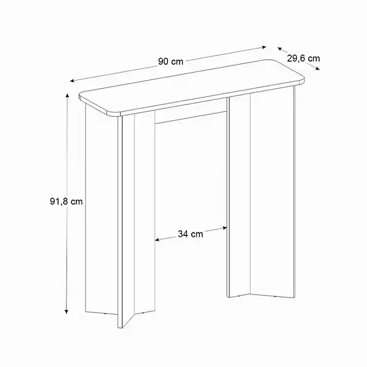 Κονσόλα Mara Megapap χρώμα λευκό εφέ μαρμάρου 90x29,6x91,8εκ. | GP042-0375,2