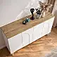 Μπουφές Bono Megapap χρώμα λευκό - sepet oak 150x45x74,6εκ. | GP042-0377,1