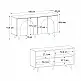Μπουφές Bono Megapap χρώμα λευκό - sepet oak 150x45x74,6εκ. | GP042-0377,1