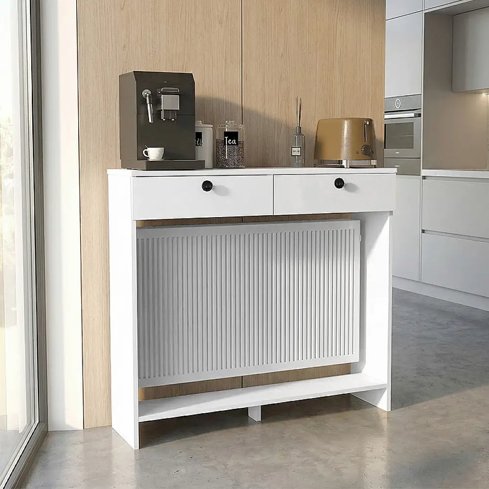 Κονσόλα - Κάλυμμα καλοριφέρ Opelya Megapap χρώμα λευκό 110x31,4x100εκ. | GP042-0381,1