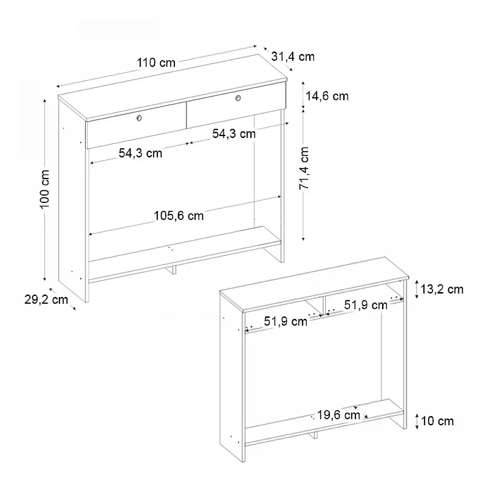 Κονσόλα - Κάλυμμα καλοριφέρ Opelya Megapap χρώμα λευκό 110x31,4x100εκ. | GP042-0381,1