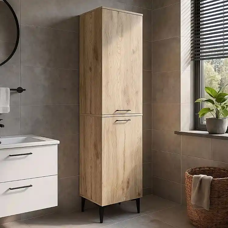 Ντουλάπι με καλάθι απλύτων Singa Megapap χρώμα sepet oak 45x40x180εκ. | GP042-0389,2