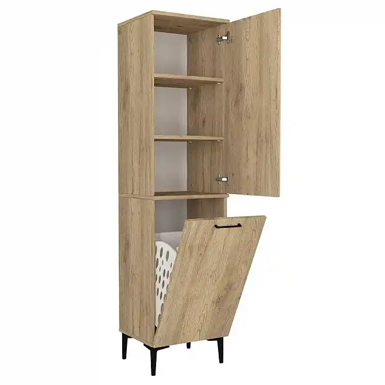Ντουλάπι με καλάθι απλύτων Singa Megapap χρώμα sepet oak 45x40x180εκ. | GP042-0389,2