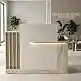 Γραφείο υποδοχής - reception Dayana Megapap με LED χρώμα travertine - sandstone 150x85,2x120εκ. | GP042-0391,1