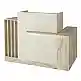 Γραφείο υποδοχής - reception Dayana Megapap με LED χρώμα travertine - sandstone 150x85,2x120εκ. | GP042-0391,1