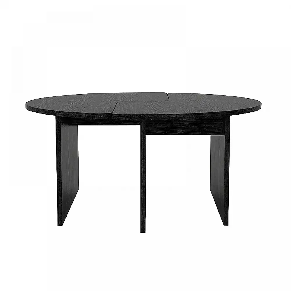 Τραπεζάκι σαλονιού σετ 2 τμχ Dorena Megapap χρώμα sencron black Ø90x41,7εκ. | GP042-0394,1