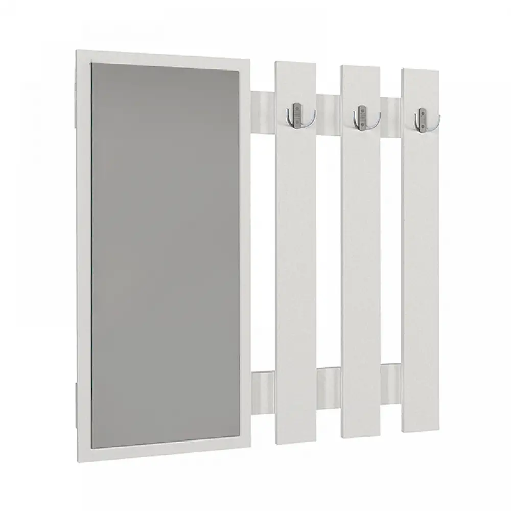 Κρεμάστρα τοίχου με καθρέπτη Folin Megapap χρώμα λευκό 90x4x90εκ. | GP042-0395,1
