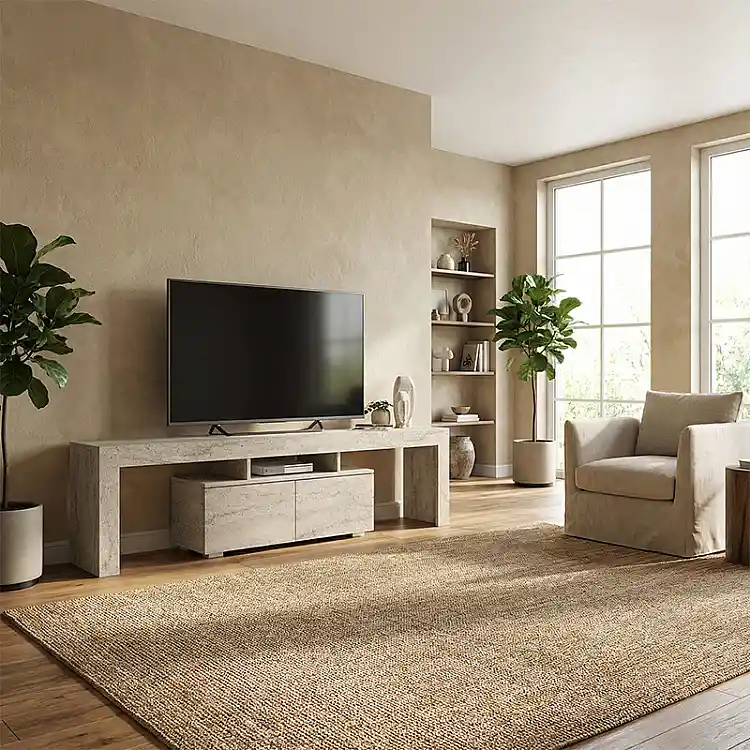 Έπιπλο τηλεόρασης Woodra Megapap χρώμα travertine 180x31,3x50,2εκ. | GP042-0396,1