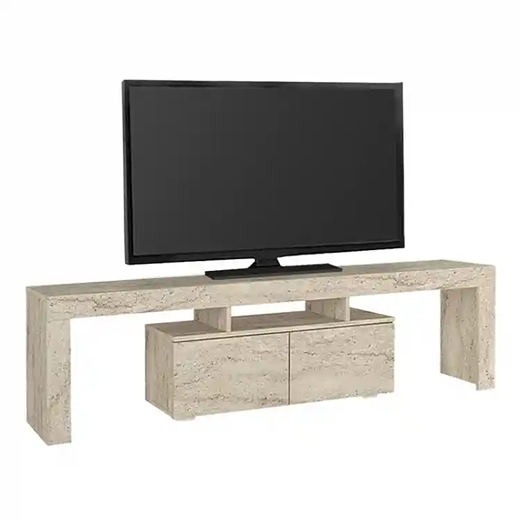 Έπιπλο τηλεόρασης Woodra Megapap χρώμα travertine 180x31,3x50,2εκ. | GP042-0396,1