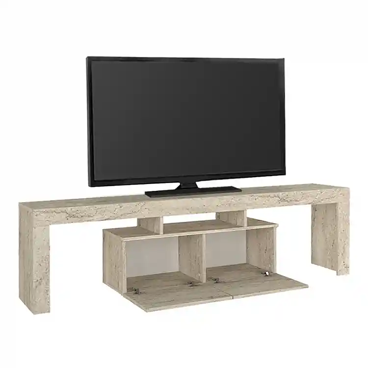 Έπιπλο τηλεόρασης Woodra Megapap χρώμα travertine 180x31,3x50,2εκ. | GP042-0396,1