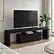 Έπιπλο τηλεόρασης Woodra Megapap χρώμα sencron black 180x31,3x50,2εκ. | GP042-0396,2