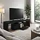Έπιπλο τηλεόρασης Woodra Megapap χρώμα sencron black 180x31,3x50,2εκ. | GP042-0396,2