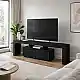 Έπιπλο τηλεόρασης Woodra Megapap χρώμα sencron black 180x31,3x50,2εκ. | GP042-0396,2