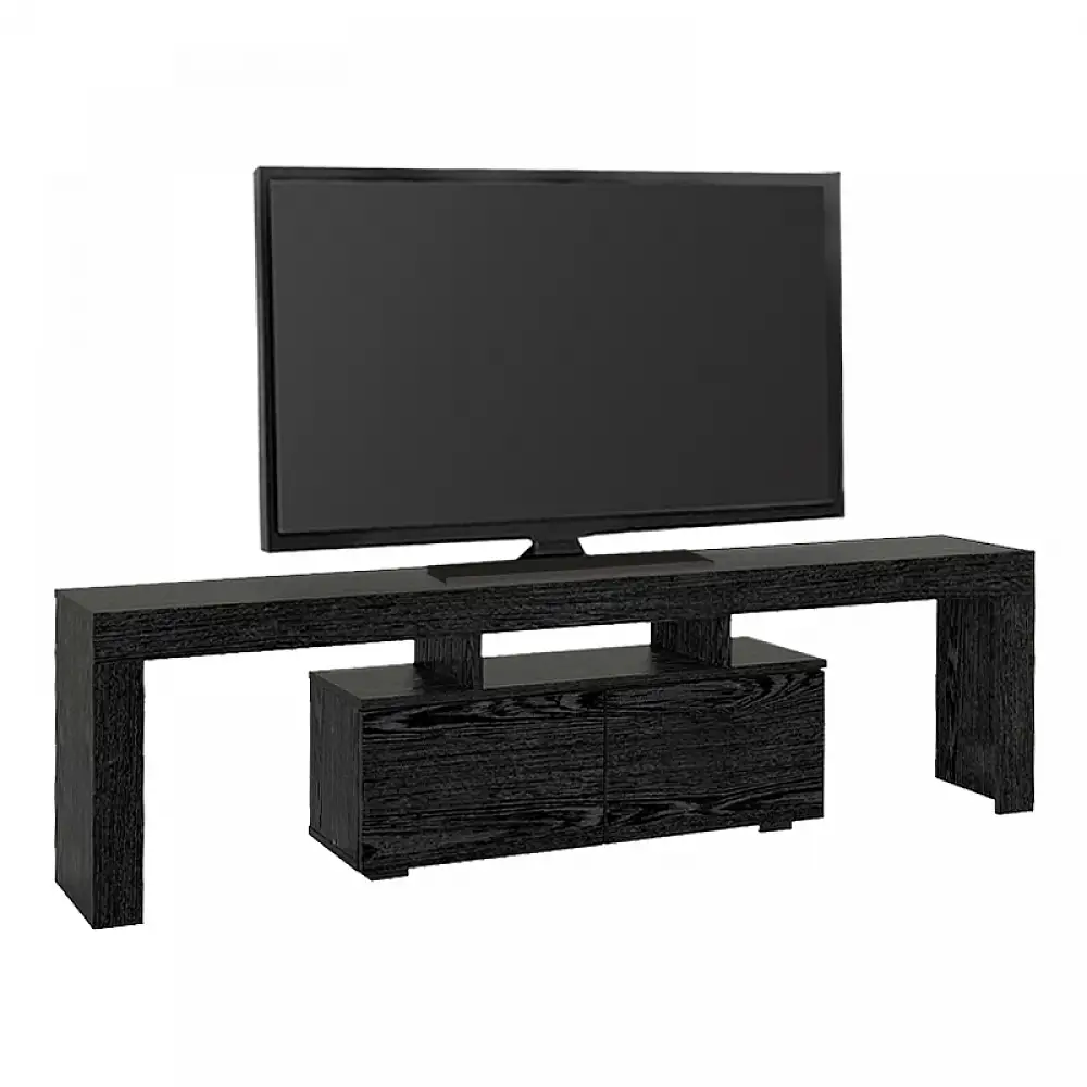 Έπιπλο τηλεόρασης Woodra Megapap χρώμα sencron black 180x31,3x50,2εκ. | GP042-0396,2