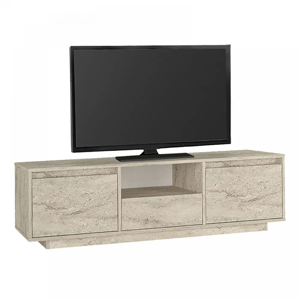 Έπιπλο τηλεόρασης Lumbera Megapap χρώμα travertine 160x29,5x42εκ. | GP042-0397,1