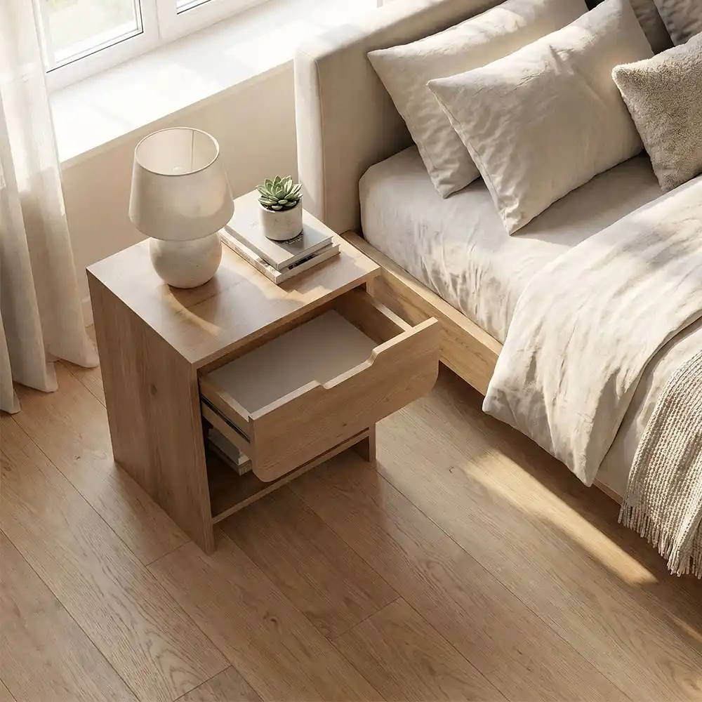 Κομοδίνο Mida Megapap χρώμα sepet oak 45x40x52εκ. | GP042-0401,1