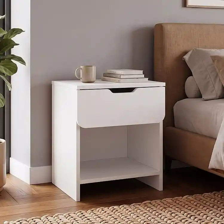 Κομοδίνο Mida Megapap χρώμα λευκό 45x40x52εκ. | GP042-0401,2