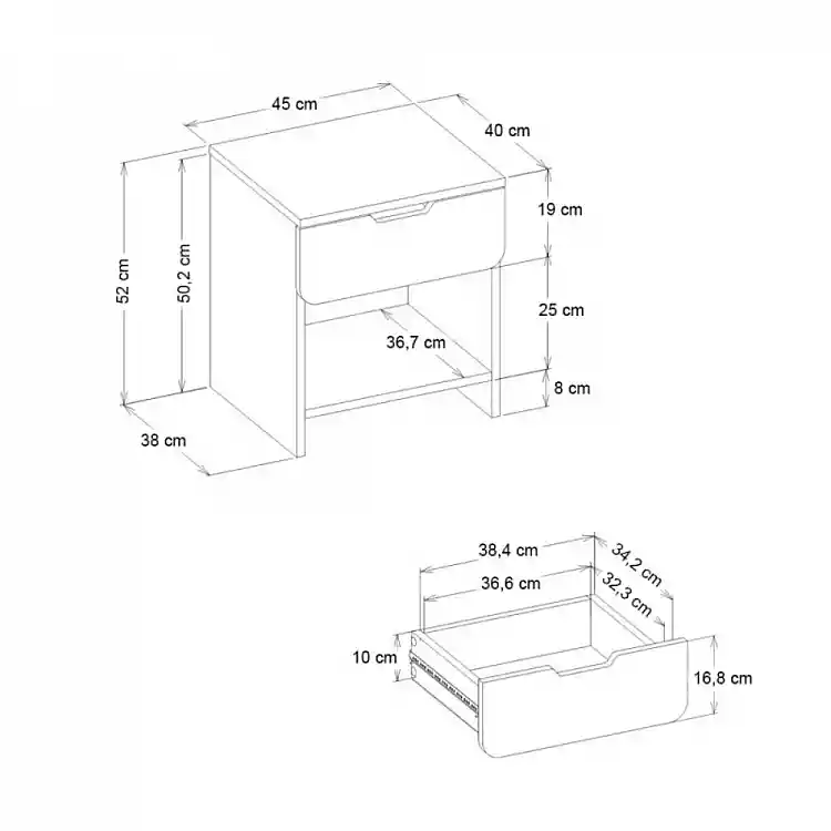 Κομοδίνο Mida Megapap χρώμα γκρι σκυροδέματος 45x40x52εκ. | GP042-0401,4