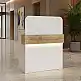 Γραφείο υποδοχής - reception Telmos Megapap με LED χρώμα λευκό - sapphire oak 90x43,6x119,2εκ. | GP042-0405,1