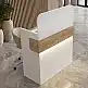 Γραφείο υποδοχής - reception Telmos Megapap με LED χρώμα λευκό - sapphire oak 90x43,6x119,2εκ. | GP042-0405,1