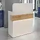 Γραφείο υποδοχής - reception Telmos Megapap με LED χρώμα λευκό - sapphire oak 90x43,6x119,2εκ. | GP042-0405,1
