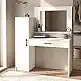 Τουαλέτα με καθρέπτη Kaunos Megapap χρώμα λευκό 123,8x40x148,2εκ. | GP042-0407,1