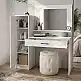 Τουαλέτα με καθρέπτη Kaunos Megapap χρώμα λευκό 123,8x40x148,2εκ. | GP042-0407,1