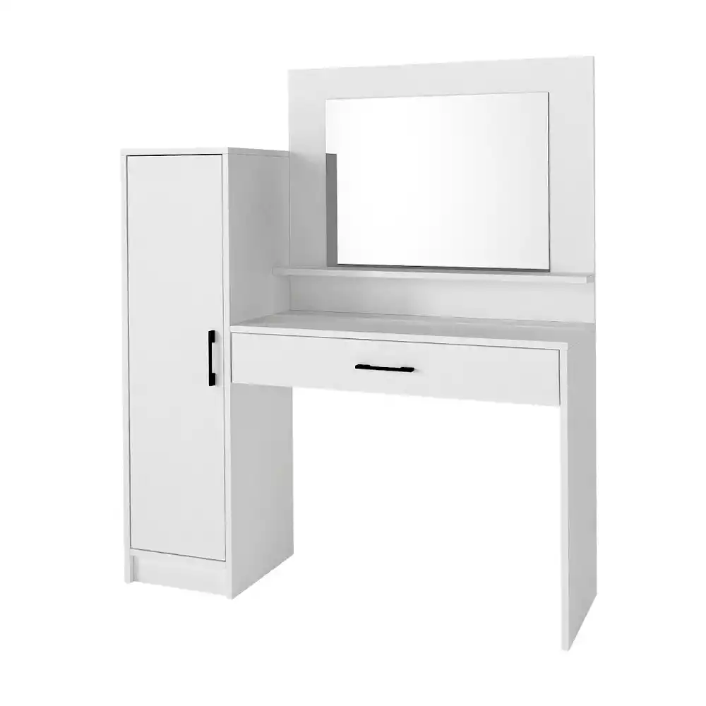 Τουαλέτα με καθρέπτη Kaunos Megapap χρώμα λευκό 123,8x40x148,2εκ. | GP042-0407,1