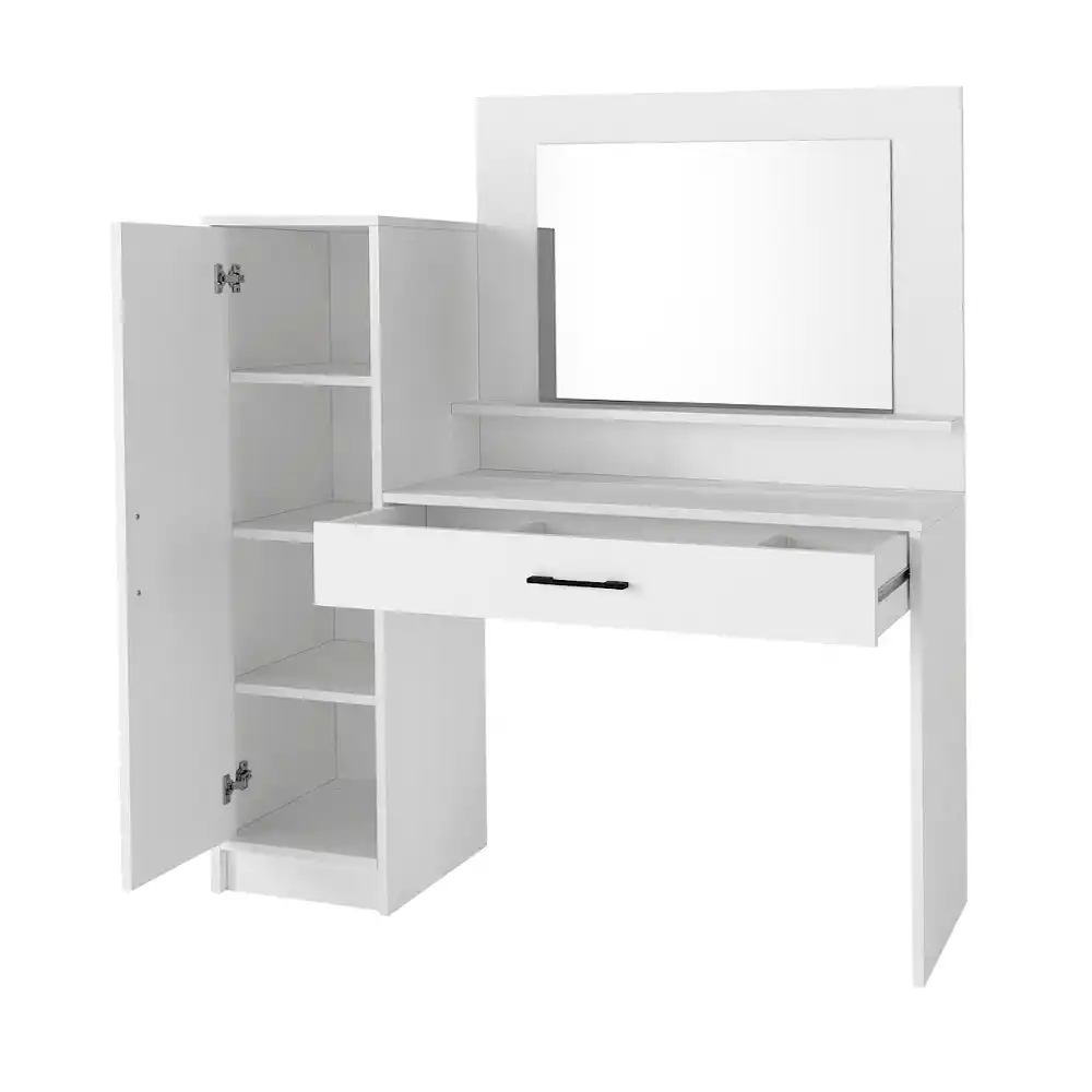 Τουαλέτα με καθρέπτη Kaunos Megapap χρώμα λευκό 123,8x40x148,2εκ. | GP042-0407,1