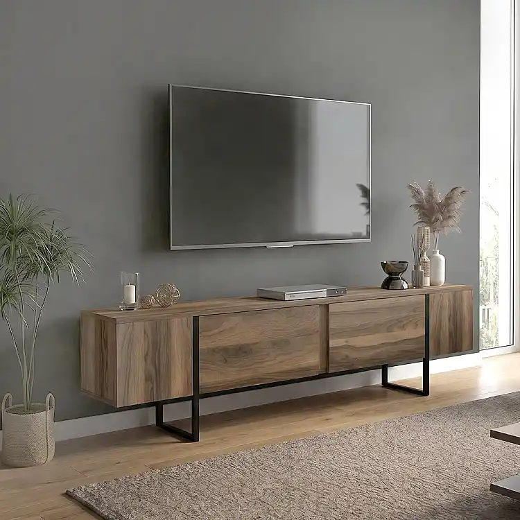 Έπιπλο τηλεόρασης Orontes Megapap χρώμα καρυδί 180x29,6x50εκ. | GP042-0409,1