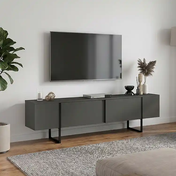 Έπιπλο τηλεόρασης Orontes Megapap χρώμα ανθρακί 180x29,6x50εκ. | GP042-0409,2