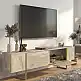 Έπιπλο τηλεόρασης Orontes Megapap χρώμα travertine - χρυσό 180x29,6x50εκ. | GP042-0409,3