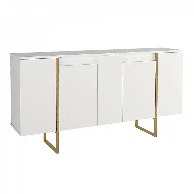 Μπουφές Orontes Megapap χρώμα λευκό - χρυσό 160x35,2x80εκ. | GP042-0410,4