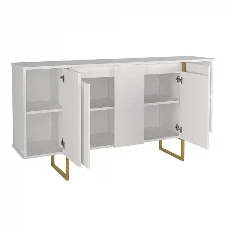 Μπουφές Orontes Megapap χρώμα λευκό - χρυσό 160x35,2x80εκ. | GP042-0410,4