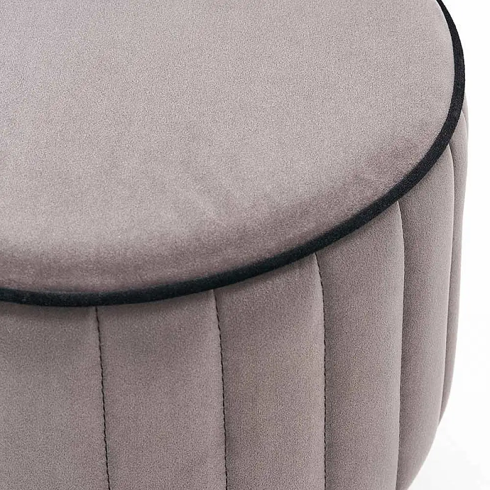 Σκαμπώ Rose Megapap βελούδινο χρώμα γκρι 40x40x40εκ. | GP043-0079,3